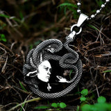 Nordic Vintage Snake Pendant | Stainless Steel Retro Design - snake - label