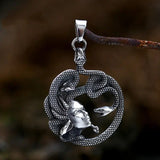 Nordic Vintage Snake Pendant | Stainless Steel Retro Design snake - label