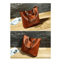 Oil Wax Portable Tote Bag with Sewing Thread & Multiple Pockets snake - label