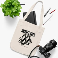 ORGANIC CANVAS TOTE BAG | 100% Certified Cotton | Ethical Sourcing & Tear - Away Label snake - label