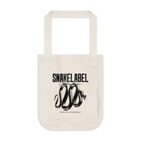 ORGANIC CANVAS TOTE BAG | 100% Certified Cotton | Ethical Sourcing & Tear - Away Label snake - label