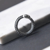 Ornament 925 Silver Snake Ring with Adjustable Unisex Design snake - label