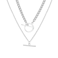 OT Chain Necklace: Heart - Shaped Electroplated Alloy Pendant snake - label