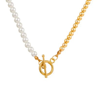 OT Chain Necklace: Heart - Shaped Electroplated Alloy Pendant snake - label