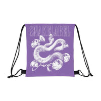 Outdoor Drawstring Bag with 100% Polyester Broadcloth - 14" x 13" Dimensions snake - label