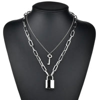 Padlock necklace - White - bracelets