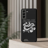 Phone Case with Card Holder - Slim Design, One Card Slot, Magsafe Compatible snake - label