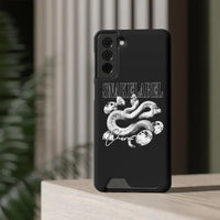 Phone Case with Card Holder - Slim Design, One Card Slot, Magsafe Compatible snake - label