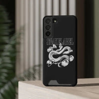 Phone Case with Card Holder - Slim Design, One Card Slot, Magsafe Compatible snake - label