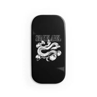 Phone Click - On Grip: Durable Polycarbonate & Metal Mobile Holder snake - label