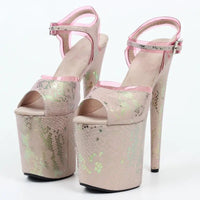 Pink Snake Shoes: PU Patent Leather Low Top with Tapered Heel snake - label