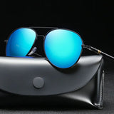 **POLARIZED SUNGLASSES MEN'S: Vintage Style Frame, Tac Lenses, UV400 Protection - 10 Lens Colors Available** - snake - label