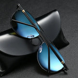 **POLARIZED SUNGLASSES MEN'S: Vintage Style Frame, Tac Lenses, UV400 Protection - 10 Lens Colors Available** - snake - label