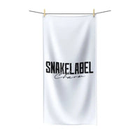 Polycotton Towel: Super Soft & Absorbent 50% Polyester & 50% Cotton Bath Towel snake - label