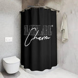 Polyester Shower Curtain - Customizable Artwork, Easy Install, 71"x74 snake - label