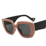 Polygon Contrast Sunglasses: Stylish Polygon Frame with UV Protection & Color Variations snake - label