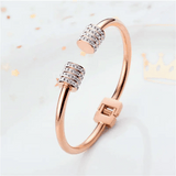 Pottery Clay Cylindrical Bracelet with Korean - Style Elegance & Titanium Steel Durability snake - label