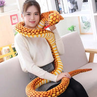 Printed Realistic Big Snake Eye Snake Toy snake - label