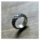 Punk Tide Ring with Dragon Scale Design in Durable Copper mater... snake - label