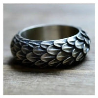 Punk Tide Ring with Dragon Scale Design in Durable Copper mater... snake - label