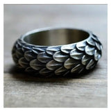 Punk Tide Ring with Dragon Scale Design in Durable Copper mater... snake - label