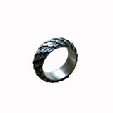 Punk Tide Ring with Dragon Scale Design in Durable Copper mater... snake - label