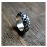 Punk Tide Ring with Dragon Scale Design in Durable Copper mater... snake - label