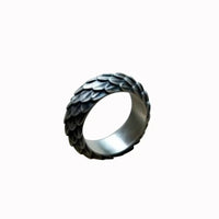 Punk Tide Ring with Dragon Scale Design in Durable Copper mater... - snake - label