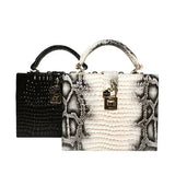 Python Print Handbag - Trendy Snake Bag snake - label