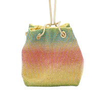 Rainbow Bucket Diamond Bag with Sparkling Rhinestones - Colorful & Luxurious Design for Style - Conscious Individuals - snake - label