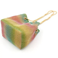 Rainbow Bucket Diamond Bag with Sparkling Rhinestones - Colorful & Luxurious Design for Style - Conscious Individuals snake - label