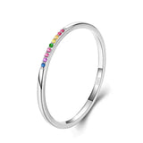 Rainbow Stone Ring with 925 Silver & Zircon Stones snake - label