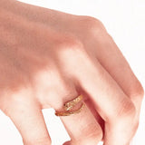 Retro Alloy Snake Ring: High - Quality Electroplated Design in Gold or Silver snake - label