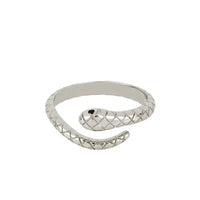 Retro Alloy Snake Ring: High - Quality Electroplated Design in Gold or Silver snake - label