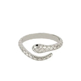 Retro Alloy Snake Ring: High - Quality Electroplated Design in Gold or Silver snake - label