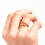 Retro Alloy Snake Ring: High - Quality Electroplated Design in Gold or Silver snake - label