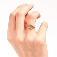 Retro Alloy Snake Ring: High - Quality Electroplated Design in Gold or Silver snake - label