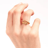 Retro Alloy Snake Ring: High - Quality Electroplated Design in Gold or Silver - snake - label