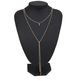 Retro Clavicle Necklace with Adjustable Multi - Layer Design snake - label