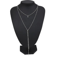 Retro Clavicle Necklace with Adjustable Multi - Layer Design snake - label