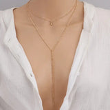 Retro Clavicle Necklace with Adjustable Multi - Layer Design - snake - label