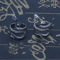 Retro Spirit Snake Ring in High - Quality Alloy with Electroplating snake - label