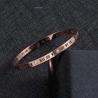 Roman Font Bracelet - Premium Titanium Steel Korean - Inspired Golden Hue Bracelet with Exceptional Durability snake - label