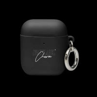 Rubber Case for AirPods with Shock Absorption and Metal Carabiner snake - label