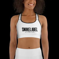 Sculpted Support Snake Sports Bra for A - C Cups - Moisture - Wicking & Stretchable snake - label