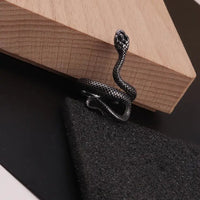 Serpentine Alloy Snake - shaped Punk Ring in 3 Colors, Unisex Style snake - label