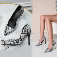 sexy snake pattern shoes - Lightweight & Wear - Resistant, 8cm High Heel snake - label