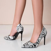 sexy snake pattern shoes - Lightweight & Wear - Resistant, 8cm High Heel snake - label