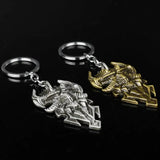 Sheep's Head Shield Keychain - Durable Alloy Constellation Key Holder snake - label