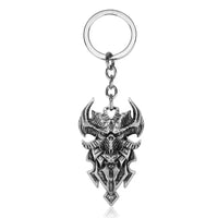 Sheep's Head Shield Keychain - Durable Alloy Constellation Key Holder snake - label